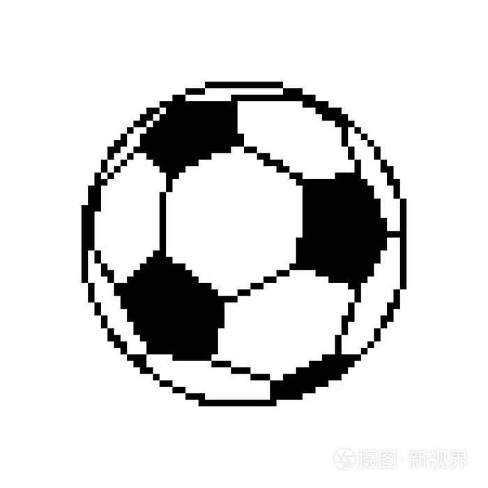 足球像素化分离白色背面插画-正版商用图片0n47yh-摄图新视界