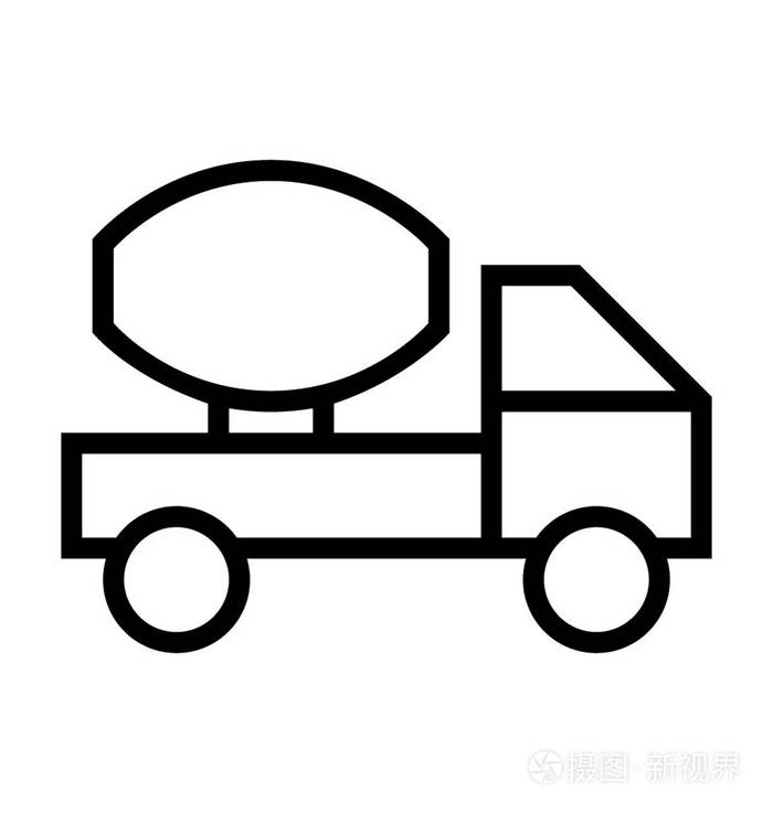 混凝土搅拌机矢量图标插画-正版商用图片0n48hx-摄图新视界