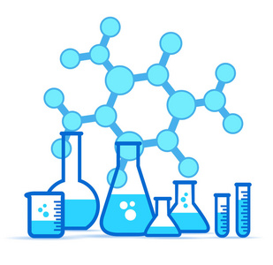 玻璃实验室罐, 实验室设备图标设置与分子化学