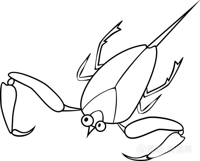 着色页水蝎子插画-正版商用图片0n4gg9-摄图新视界