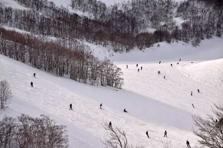 0021的高山上充满了雪。