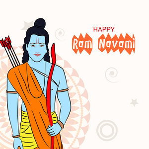 Ram Navami 背景的向量说明