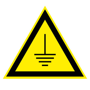 三角形的标志三角形标志接地电气设备照片