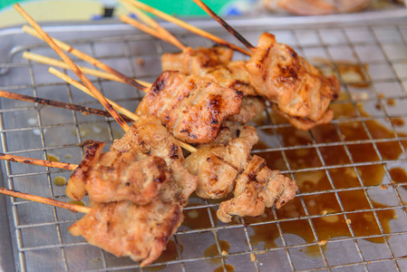 烤猪肉街头食品扒