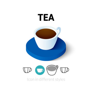 茶中不同风格的图标