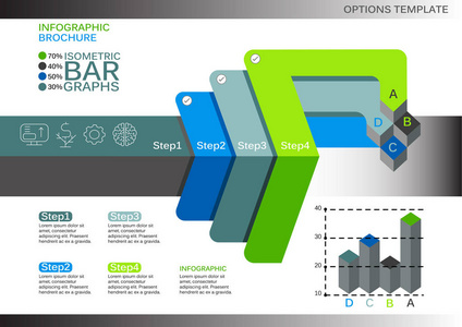 矢量图图表设置。小册子 业务 网页设计模板