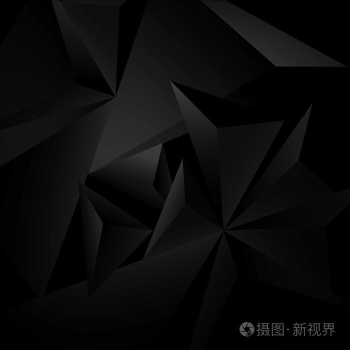 与几何图形抽象黑色背景