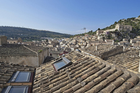 意大利, 西西里岛, Scicli 古沙省, 巴洛克式的镇的看法