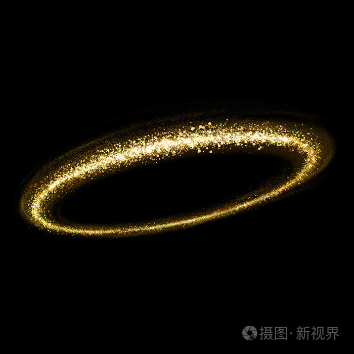 金闪闪发光的星尘圆