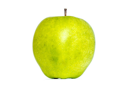 孤立在白色背景上的绿色苹果
