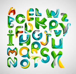 集合的字母表字母徽标设计元素照片