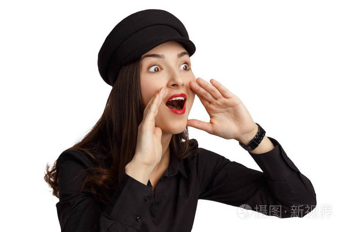 美丽的女人叫喊和尖叫