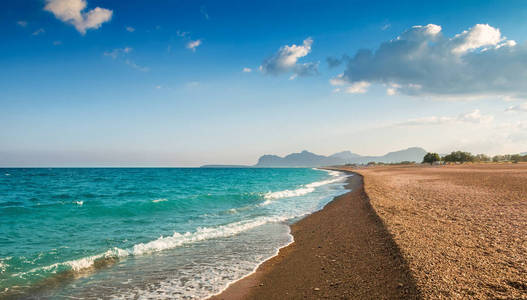 海滩，希腊罗德岛