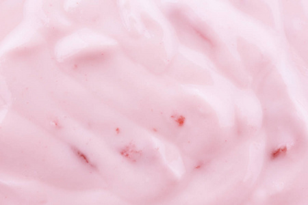 美味的粉红色酸奶
