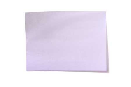 一个单一的白色粘帖便笺