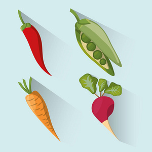 设置蔬菜新鲜食品形象图片