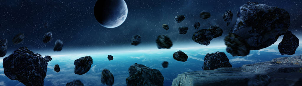 行星地球全景图, 小行星飞近3d 重