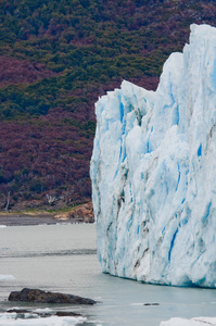 蓝色的冰川的冰