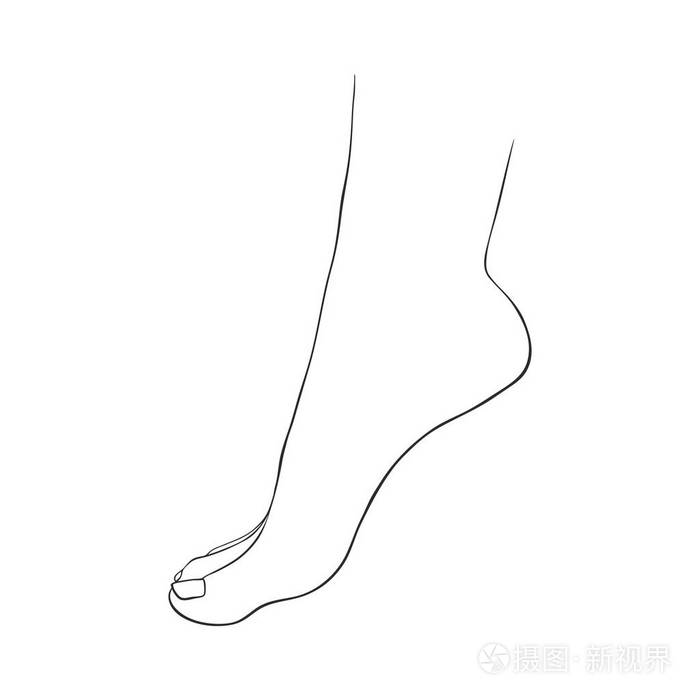 女生脚部画法图片