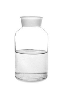 白色背景水玻璃瓶