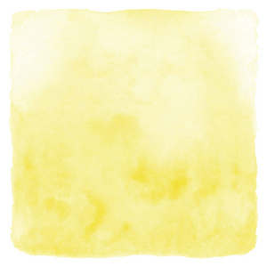 白色背景上的抽象黄色水彩
