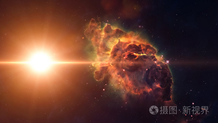 卡丽娜星云中恒星射流的图像. 这个im的元素