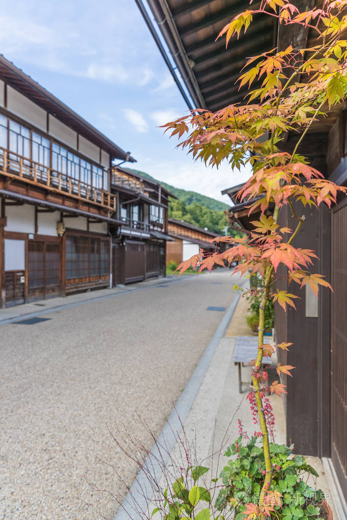 传统木制建筑观下的老日本古镇