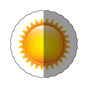 彩色贴纸太阳图标