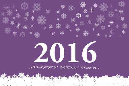 在紫色的快乐新的一年卡