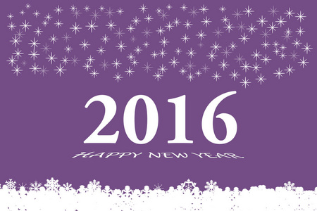 新年快乐矢量在紫色的颜色