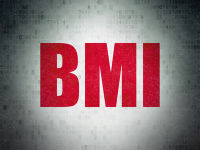 卫生保健的概念 Bmi 数字纸张背景上