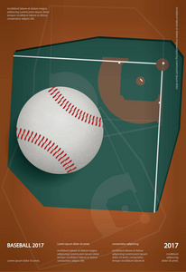 棒球冠军体育海报设计矢量图