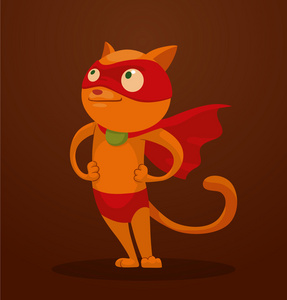 猫站超级英雄猫站插画