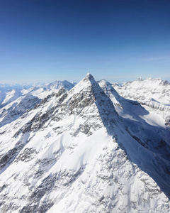 少女峰渡山顶在冬天瑞士阿尔卑斯