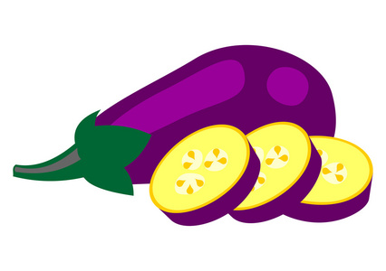 孤立的茄子图片-孤立的茄子素材-孤立的茄子插画-摄图新视界