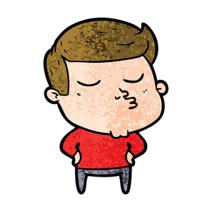 卡通模特男撅嘴照片