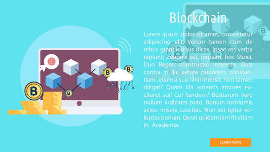 Blockchain 概念横幅设计