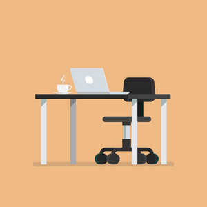 办公办公桌, 带椅子的平面式