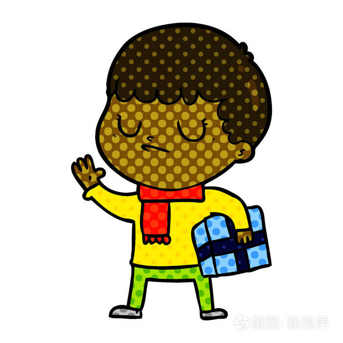 卡通坏小子的矢量插图