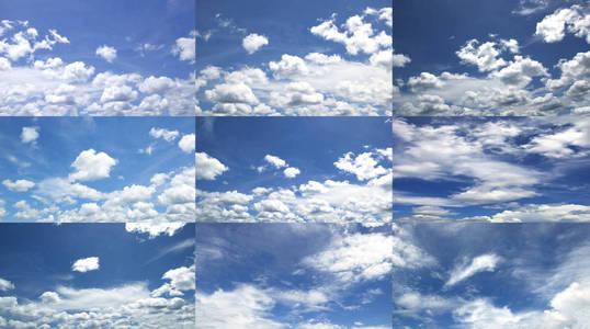 蓝天白云空气清新自然图片