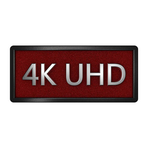 4 k 到图标。视频质量。孤立的图示。3d 渲染