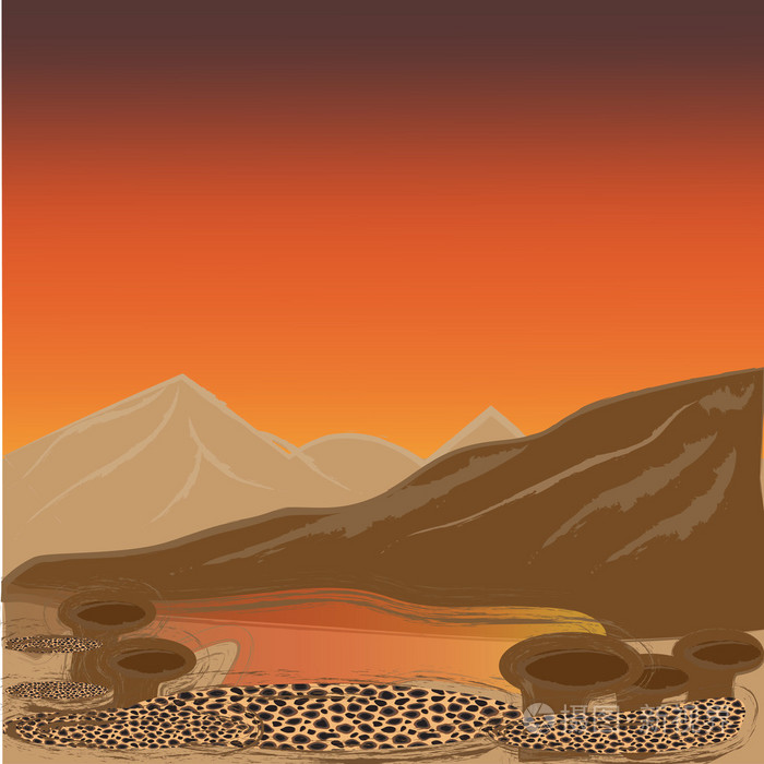 上过漆的火星表面插画-正版商用图片0n6v6c-摄图新视界