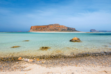 希腊克里特岛 Balos 海滩的壮观风光