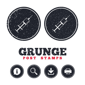 grunge 邮政邮票