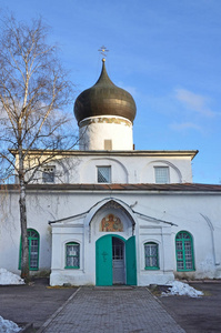 俄罗斯, Gavriil 的教会和 Gorodets 在普斯科夫, 街道苏维埃, 18 的天使。