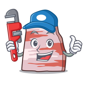 水管工猪肉猪油吉祥物卡通