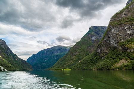 查看到在挪威 sognefjord