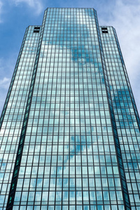 商业摩天大楼背景。法国巴黎的洛杉矶国防金融区。未来公司办公楼。业务摘要背景
