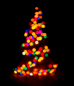 灯发光圣诞树