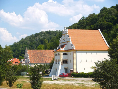 波兰。在 Kazimezhe Dolnom 的中世纪建筑